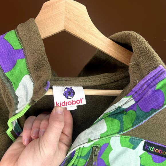 Rare Kid Robot Fleece Zip-Up jacket Medium - Picture 6 of 8